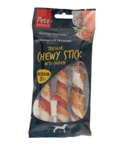 Tricolor Chewy Bone with Chicken medium