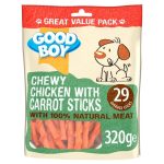 Good Boy Treats Chewy Chicken & Carrot Sticks