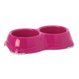 MODERNA DOUBLE SMARTY BOWL SMALL HOT PINK