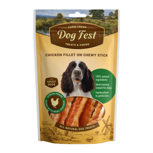 Treats & Chews Chicken Fillet on Chewy Sticks Dog Fest 90g