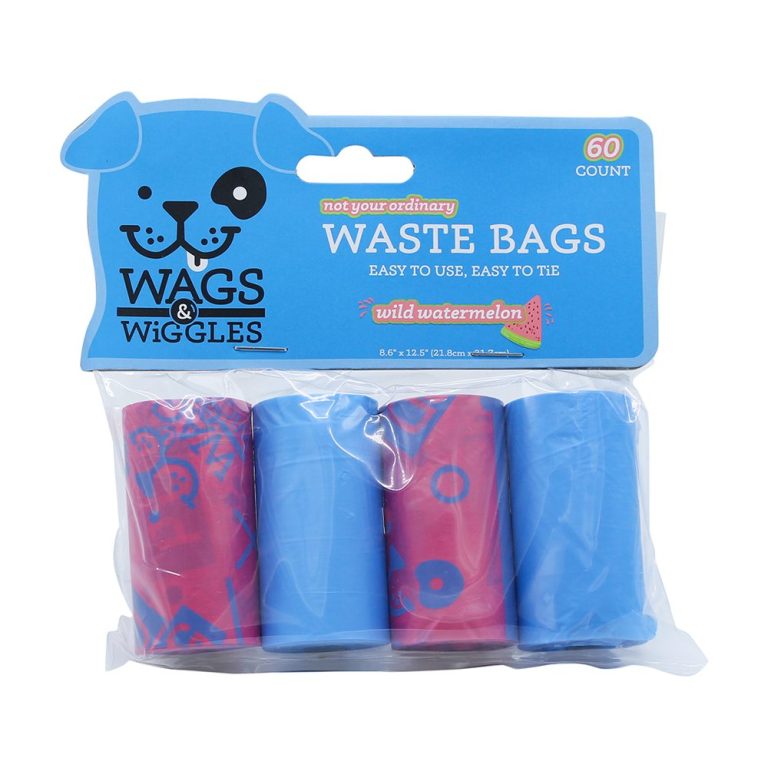 Wags & Wiggles Waste Bags Wild Watermelon Scent 60 Bags