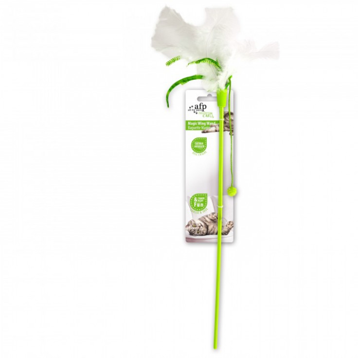 AFP MAGIC WING WAND GREEN CAT TOY