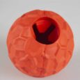 Duvo+ Rubber Hexagon Ball Dispenser Dog Toy 6x6x6cm Red