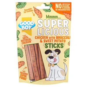 Goodboy Super Licious Chicken With Broccoli & Sweet Potato Sticks 100g