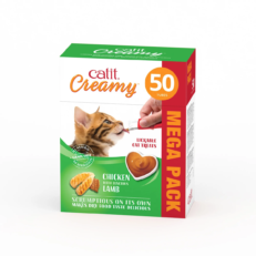 Catit Creamy Cat Treats Mega Pack Chicken with Lamb 50 tubes/box